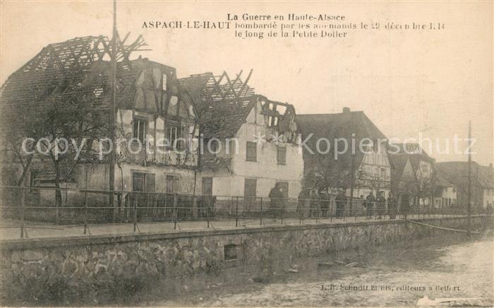Aspach-le-Haut bombardé par les Allemands 1914 Ruines Grande Guerre Truemmer 1.
