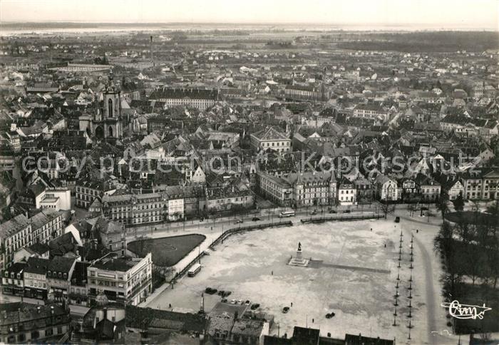Colmar Haut Rhin Elsass Place Rapp et la Cathedrale vue aérienne