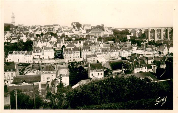 Morlaix Vue Generale vers Saint Martin et le viaduc