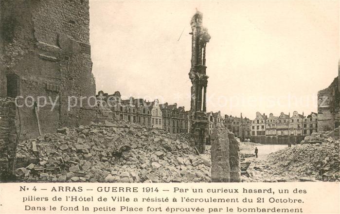 Arras Pas-de-Calais Ruines Grande Guerre 1914 Truemmer 1. Weltkrieg