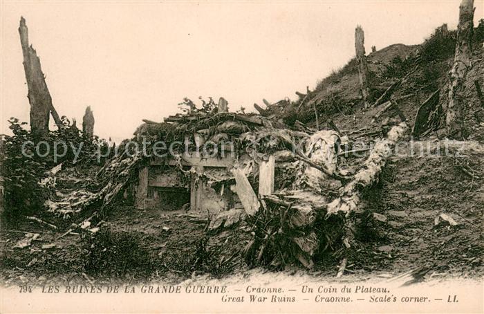 Craonne Aisne Un coin du plateau Ruines Grande Guerre Truemmer 1. Weltkrieg