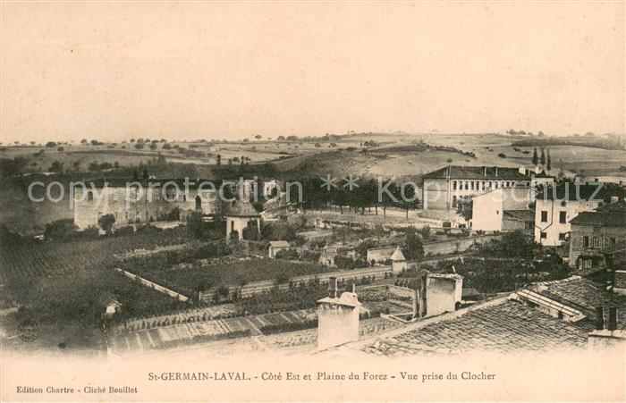 Saint-Germain-Laval Loire Côté Est et Plaine du Forez vue prise du clocher
