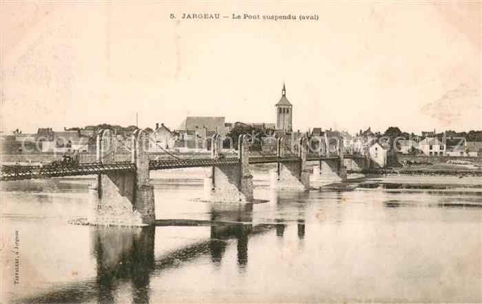 Jargeau Loiret Le pont suspendu