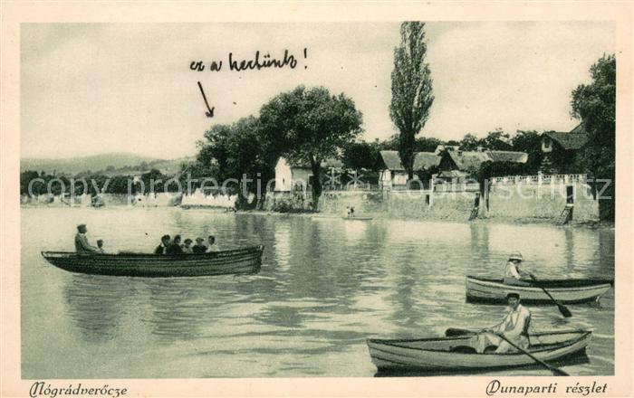 Pest Koezep Dunaparti részlet Partie an der Donau
