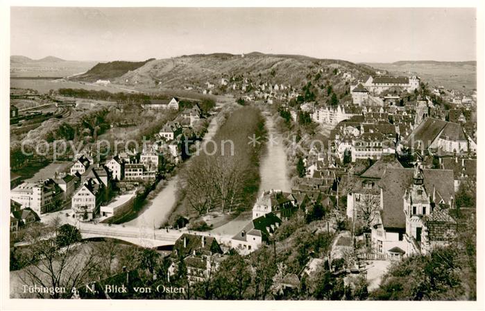 Tuebingen Panorama Blick ueber den Necker von Osten