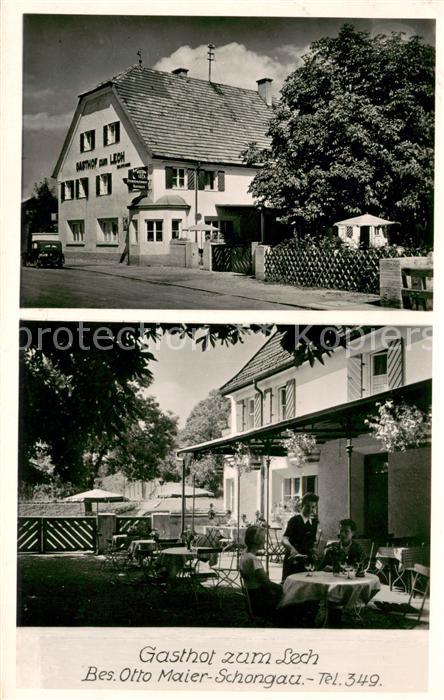 Schongau Bayern Gasthof zum Lech Gartenterrasse