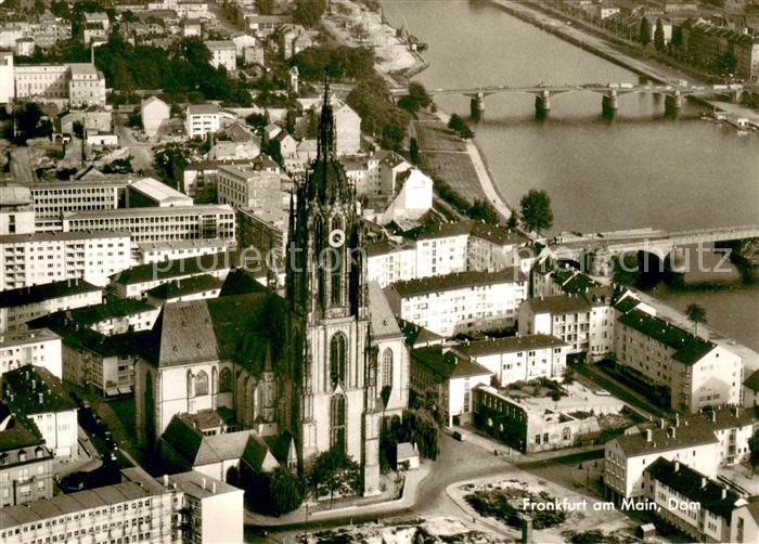 Frankfurt Main Dom Fliegeraufnahme