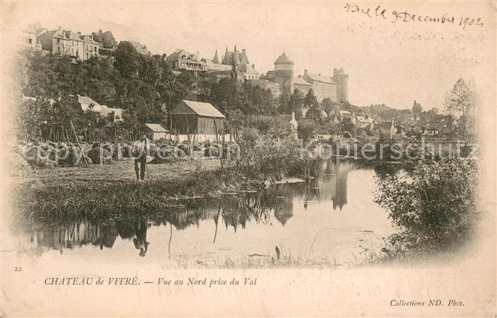 Vitre d Ille-et-Vilaine Chateau vue au nord prise du Val