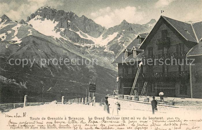 Grenoble Route de Grenoble a Briancon Grand Galibier vu du Lautaret Alpes