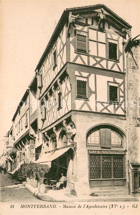 Montferrand Clermont-Ferrand Maison de l'Apothicaire XVe siècle Monument Histori