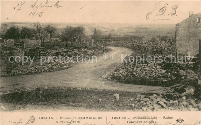 Sommeilles Ruines Grande Guerre Truemmer 1. Weltkrieg