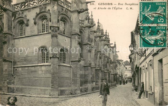 Gisors Eure Rue Dauphine Abside de l'Eglise