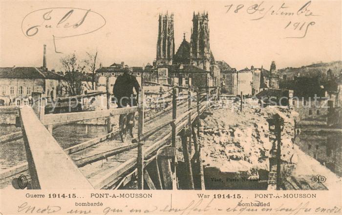 Pont-a-Mousson Le pont bombardé