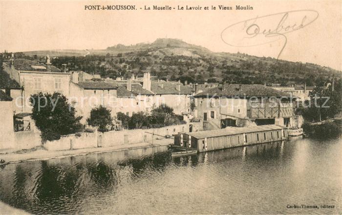 Pont-a-Mousson La Moselle Lavoir et vieux moulin