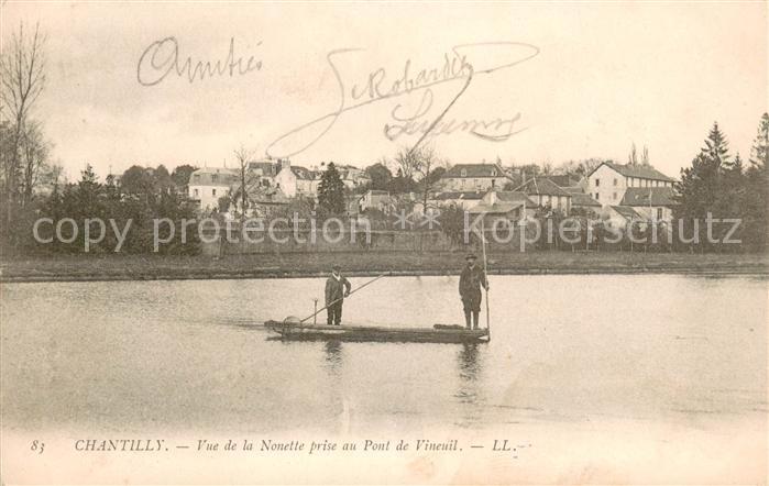 Chantilly Oise Vue de la Nonette prise au Pont de Vineuil