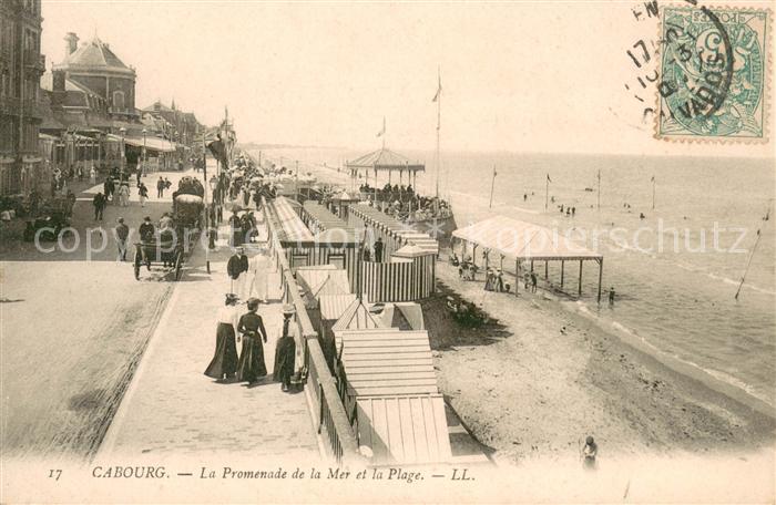 Cabourg Promenade de la mer et la plage