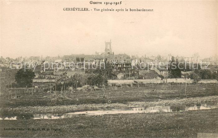 Gerbeviller la Martyre Vue Generale après le bombardement Ruines Grande Guerre T