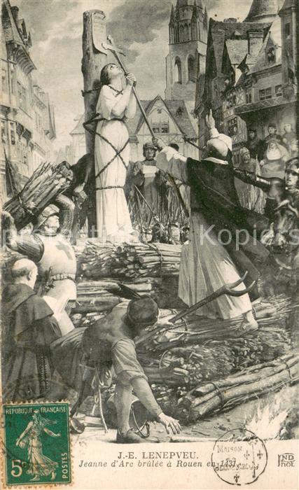 Rouen Jeanne d_Arc brûlée a Rouen en 1431 Pei
