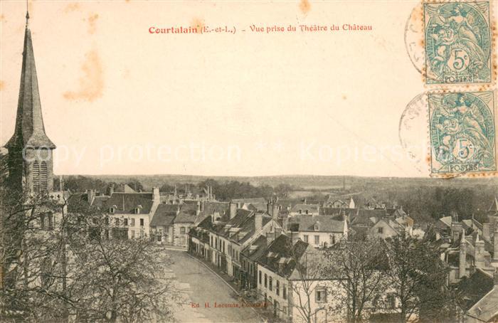 Courtalain Vue prise du Théâtre du Chateau