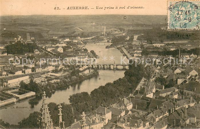 Auxerre Vue prise a vol d oiseau