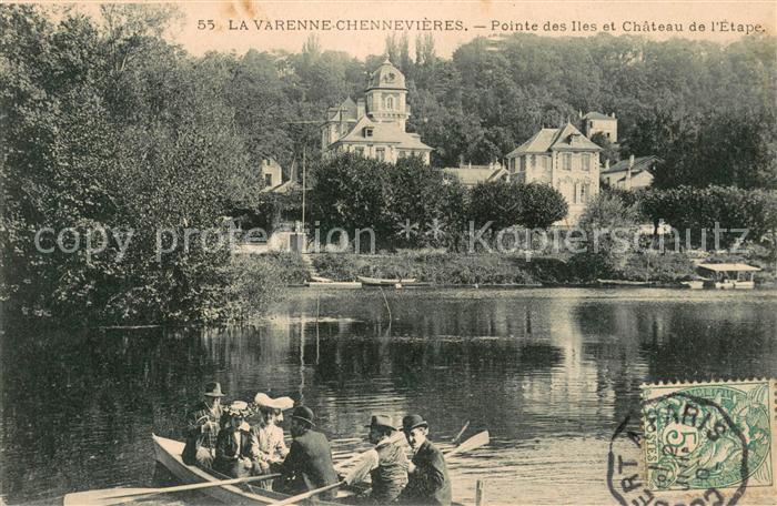 La Varenne-Chennevieres Pointe des Iles et Chateau de l'Etape