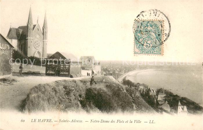 Sainte-Adresse Notre Dame des Flots et la ville