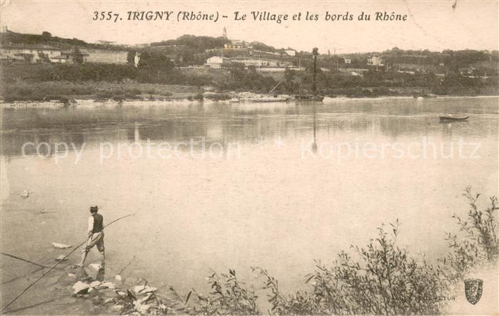 Trigny Le village et les bords du Rhône