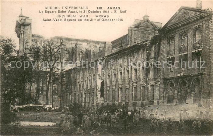 Arras Pas-de-Calais Le Square Saint Vaast Octobre 1915