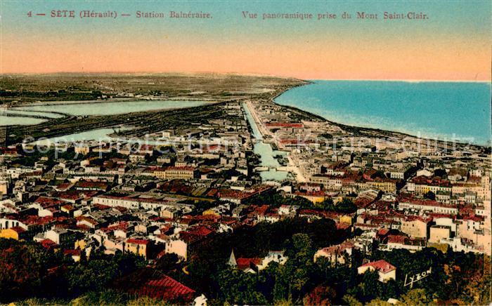 Sete Cette Station Balneaire Vue panoramique prise du Mont Saint Clair