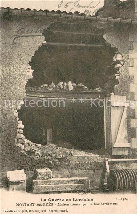Noviant-aux-Pres Maison trouee par le bombardement