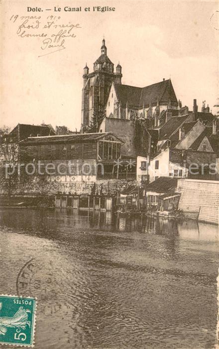 Dole Jura Le Canal et l'Eglise