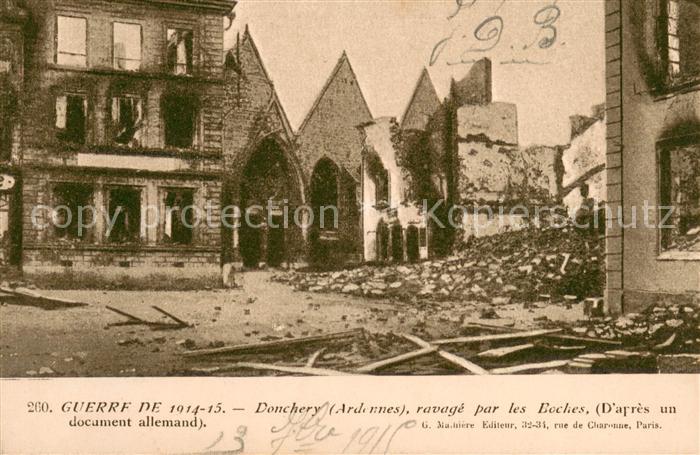 Donchery Ravage par les Boches d’apres un document allemand