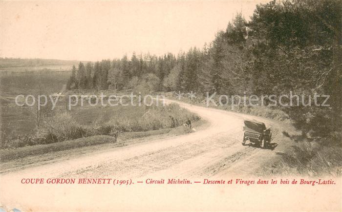 Bourg-Lastic Coupe Gordon Bennet Circuit Michelin Descente et Virages dans les b