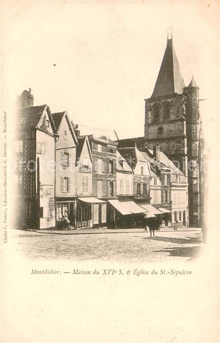 Montdidier Moselle La Maison et Eglise du St Sepulcre
