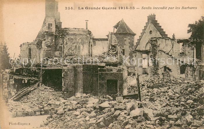 Senlis Pas-de-Calais Senlis incendie par les Barbares