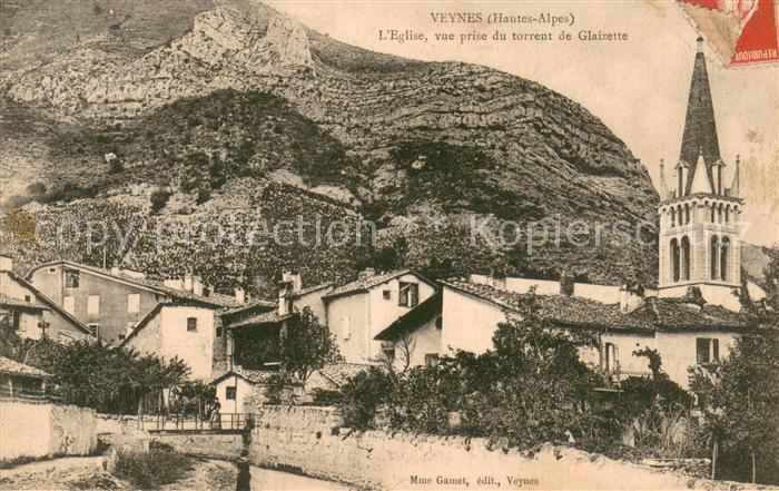 Veynes Eglise vue prise du torrent de Glaizette