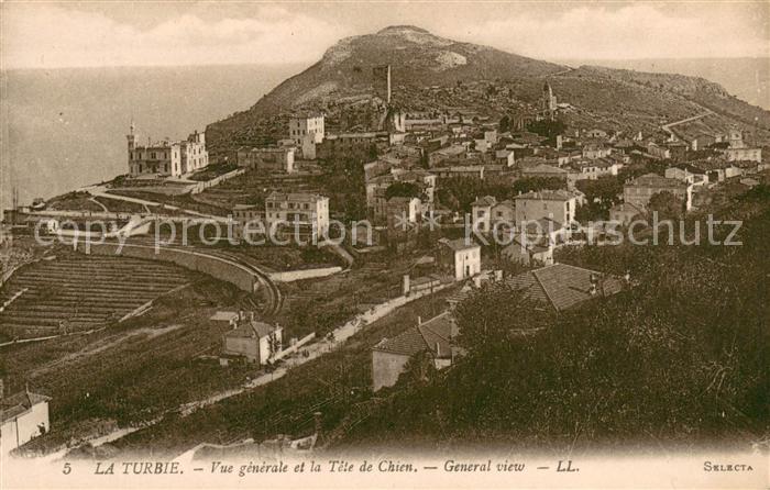La Turbie Vue generale et la Tete de Chien
