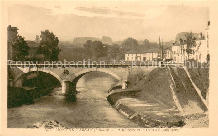 Mont-de-Marsan La Midouze et le Pont du Commerce