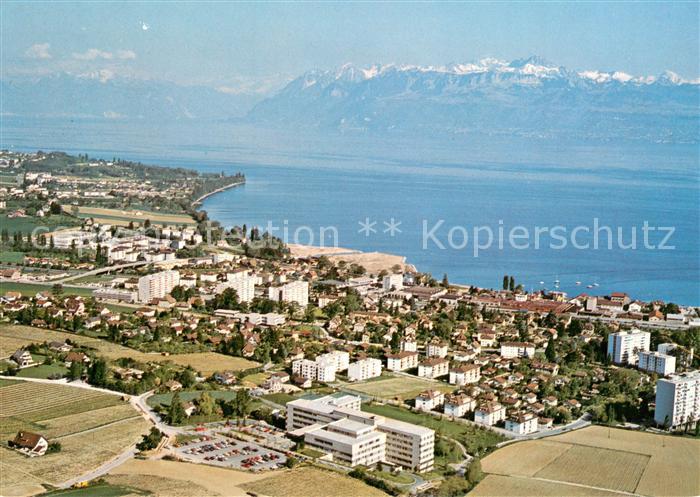 Morges Hopital et les Alpes Vue aerienne