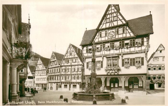 Urach Schwarzwald Marktbrunnen Rathaus