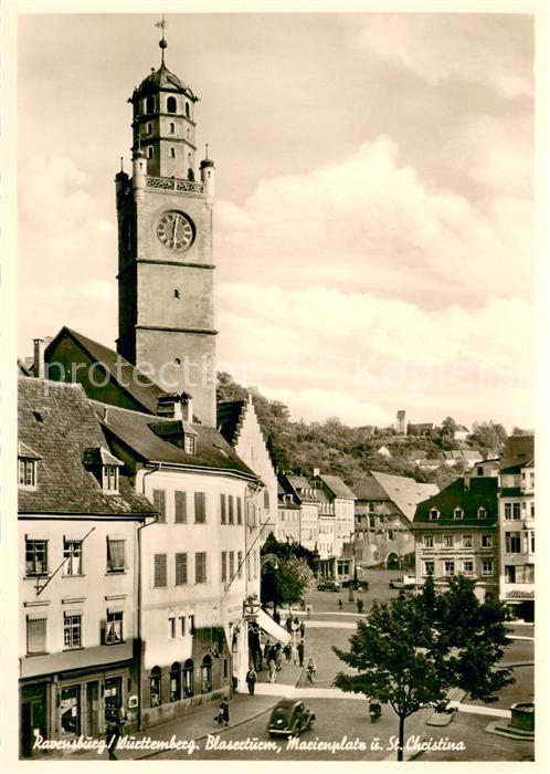 Ravensburg W?rttemberg Blasenturm Marienplatz St. Christina