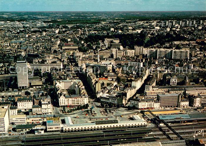 Rennes Ille-et-Vilaine Vue aerienne Gare SNCF Avenue Janvier