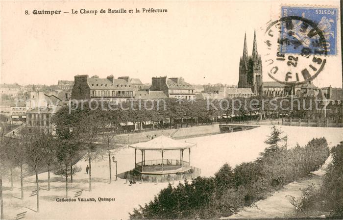 Quimper Champ de Bataille et la Prefecture