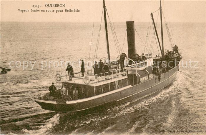 Quiberon Morbihan Vapeur Union en route pour Belle Isle