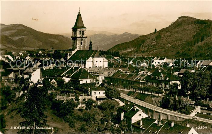 Judenburg Steiermark Stadtbild mit Kirche