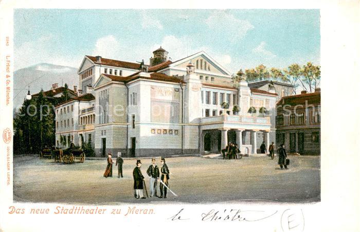 Meran Merano Neues Stadttheater Kuenstlerkarte Litho