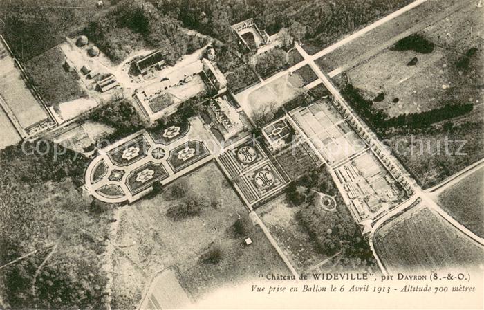 Davron Chateau de Wideville vue prise en ballon 6 Avril 1913