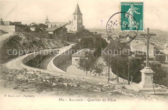 Allauch Quartier du Pilon Croix Eglise