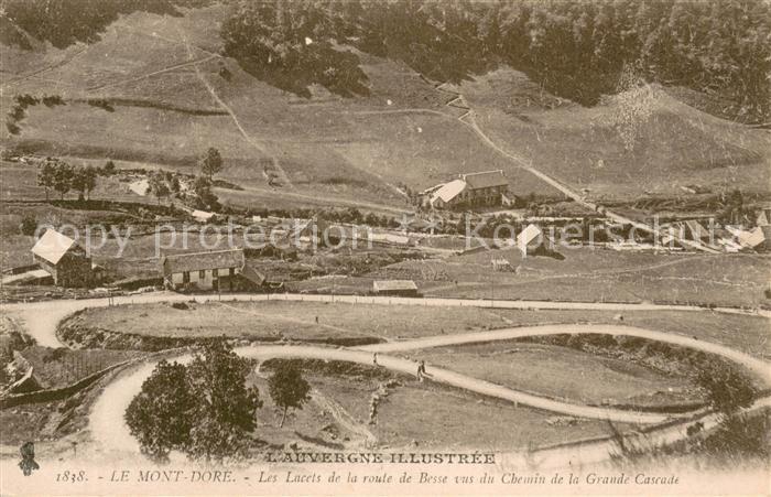 Le Mont-Dore Puy de Dome Les Lacets et la Route de Besse vus du Chemin de la Gra