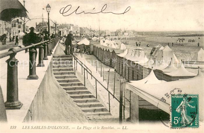 Les Sables-d Olonne La plage et le remblai